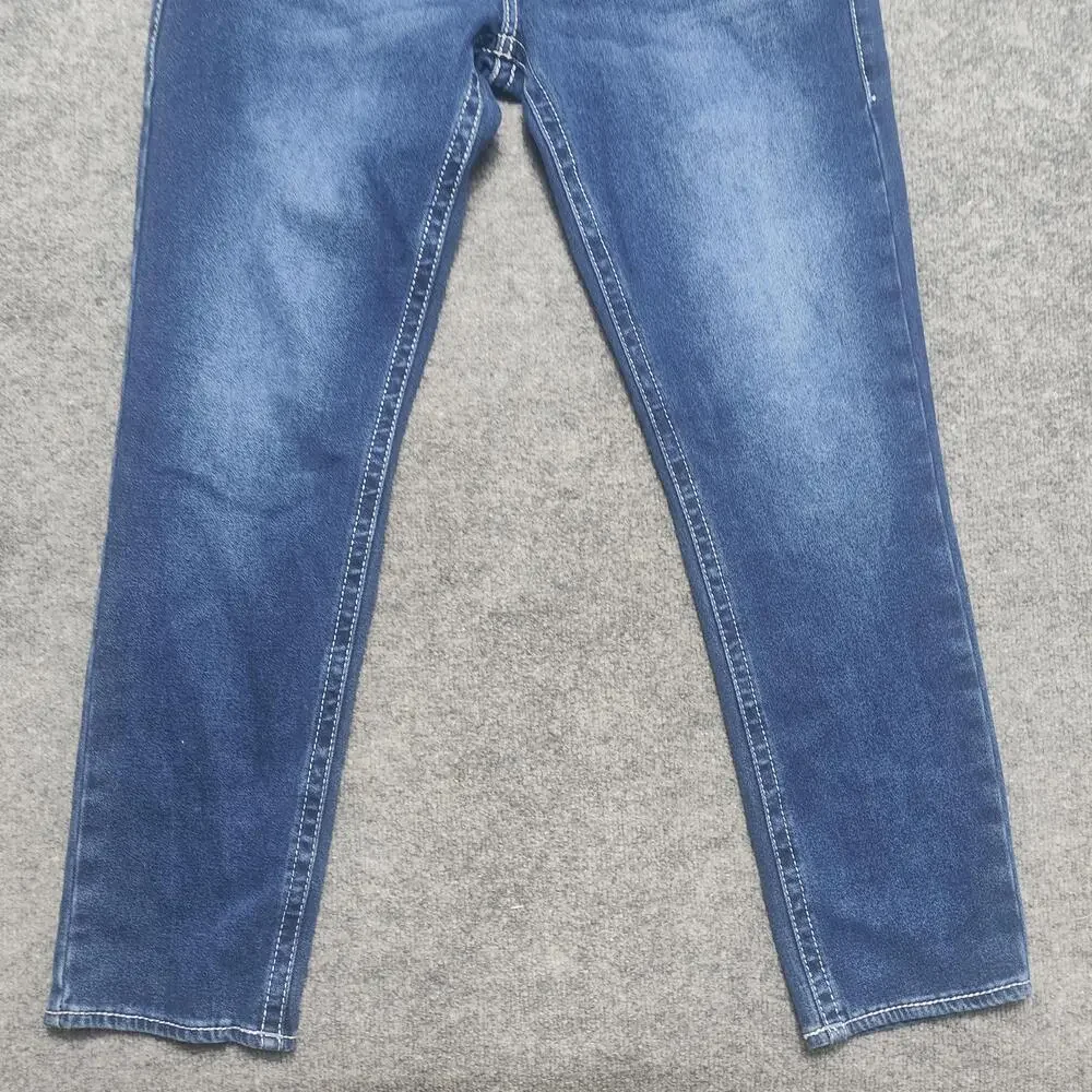 True Religion Geno Relaxed Slim Jeans Mens 36x30 Blue Wash Straight Denim Pants